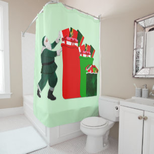 Santa’s Dilemma Shower Curtain