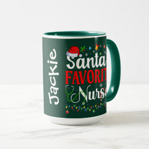 Santa’s Favorite Nurse Mug