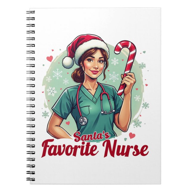 Santa’s Favorite Nurse  Notebook (Front)