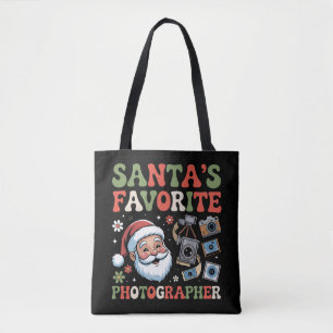 Santa’s Favorite Photographer Christmas Gift Funny Tote Bag