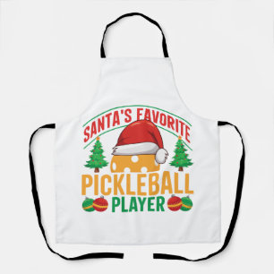  Santa’s Favorite Pickleball Player – Funny  Apron