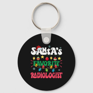 Santa S Favorite Radiologist Santa Hat Xmas Light Keychain
