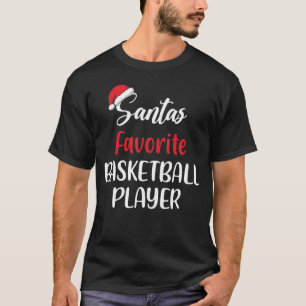 Santa’s Favourite Basketball Player Pajama Christm T-Shirt
