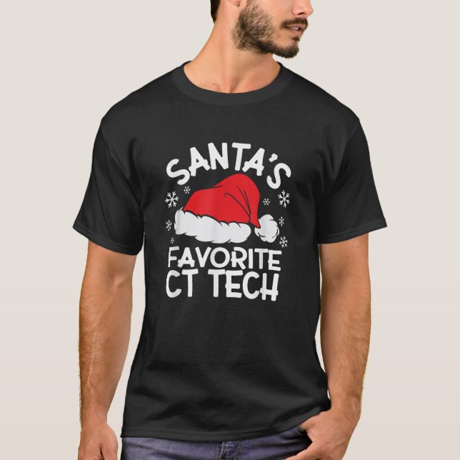 Santa s Favourite Computed Tomography Technologist T-Shirt (Front)