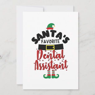 Santa’s Favourite Dental Assistance Christmas Sant Thank You Card