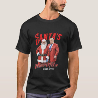 Santa s Favourite Felon Since 2024 Christmas Funny T-Shirt