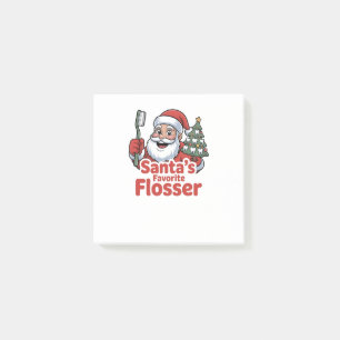 Santa’s Favourite Flosser Christmas Dental Dentist Post-it Notes