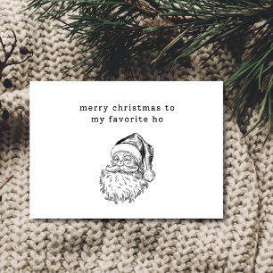 Santa’s Favourite Ho Funny Holiday Card 
