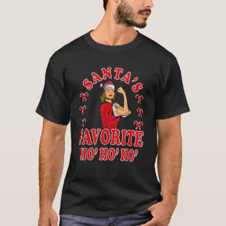 Santa s Favourite Ho Ho Ho Merry Christmas Women B T-Shirt