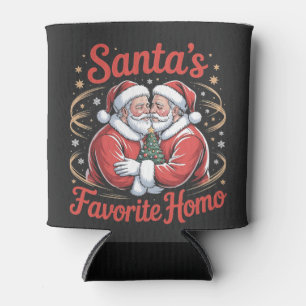 Santa’s Favourite Homo LGBT Pride Gay Christmas Can Cooler