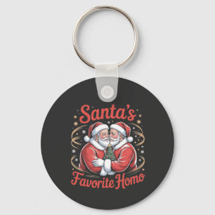 Santa’s Favourite Homo LGBT Pride Gay Christmas Keychain