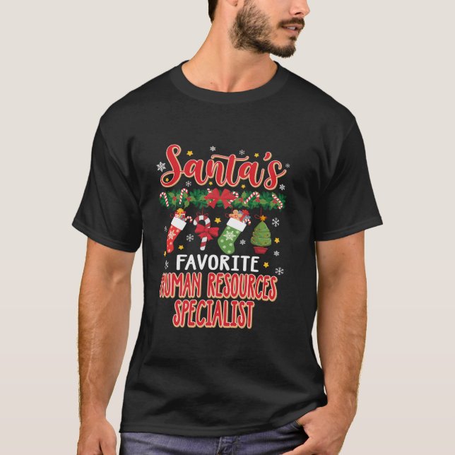 Santa s Favourite Human Resources Specialist Santa T-Shirt (Front)