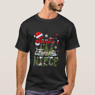 Santa s Favourite Niece Funny Family Matching Grou T-Shirt