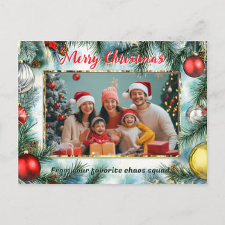 Santa’s Favourite Photo Frame Holiday Postcard