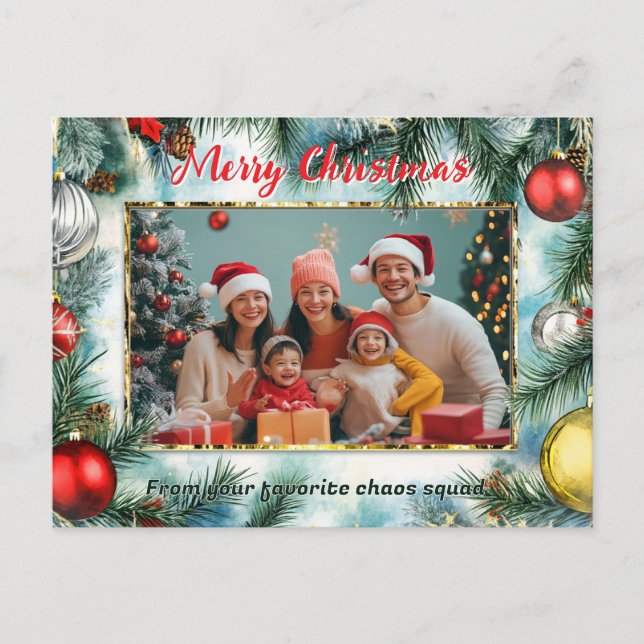 Santa’s Favourite Photo Frame Holiday Postcard (Front)