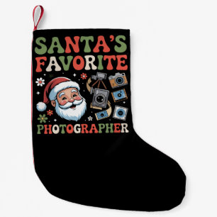 Santa’s Favourite Photographer Christmas Gift Funn Small Christmas Stocking