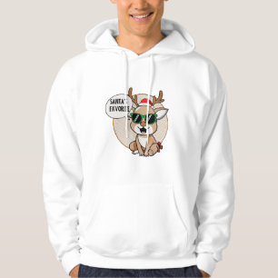 Santa’s Favourite” Reindeer Character Hoodie
