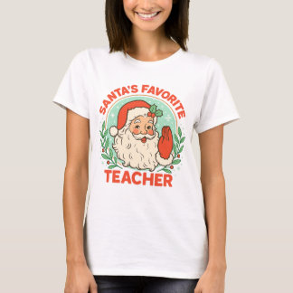 Santa’s Favourite Teacher Christmas T-Shirt