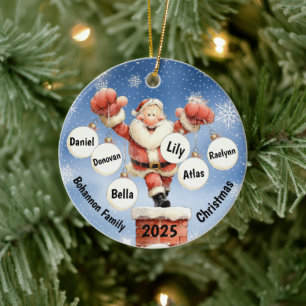 Santa’s Festive Chimney Ornament