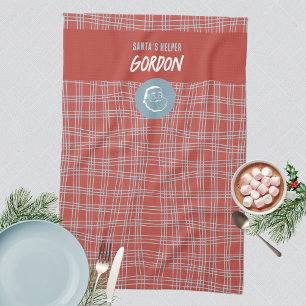 Santa’s Helper Red & Blue Seasonal Kitchen Towel