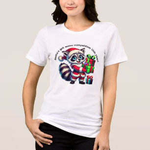 Santa’s helper spreads holiday cheer! Tri-Blend shirt
