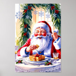 Santa’s Holiday Brunch Modern Print