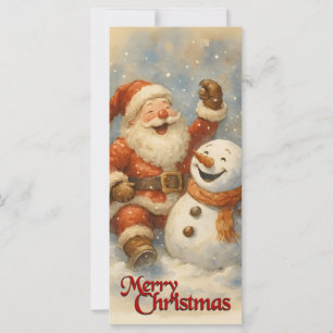 Santa’s Laughter in Winter’s Embrace