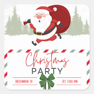 Santa’s Little Cozy Mood Square Sticker