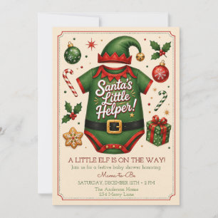 Santa’s Little Helper Baby Shower Invitation