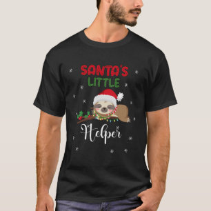 santa s little helper sloth elf merry christmas xm T-Shirt