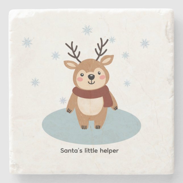 Santa’s Little Helper Stone Coaster (Front)