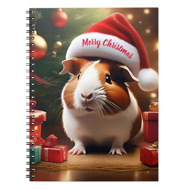 "Santa’s Little Helper: The Christmas Guinea Pig" Notebook (Front)