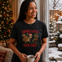 Santa’s Little Seed Thief Funny Christmas T-Shirt