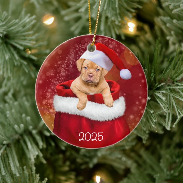 Santa’s Littlest Helper Ceramic Ornament (Tree)
