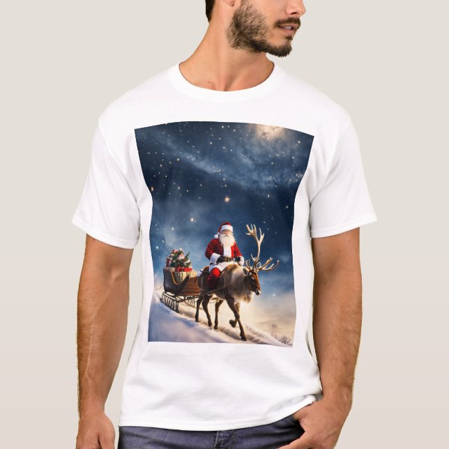 Santa’s Magical Christmas Flight T-Shirt (Front)