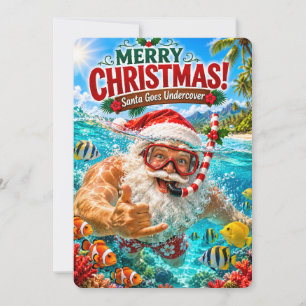 Santa’s Merry Adventures Santa Goes Undercover Holiday Card