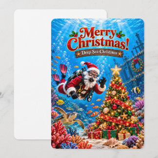 Santa’s Merry Adventures | Scuba Santa Underwater Holiday Card