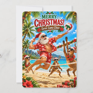 Santa’s Merry Adventures   Serve Some Cheer Holiday Card