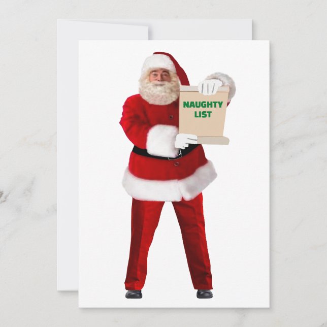 Santa’s Naughty List Christmas Card (Front)