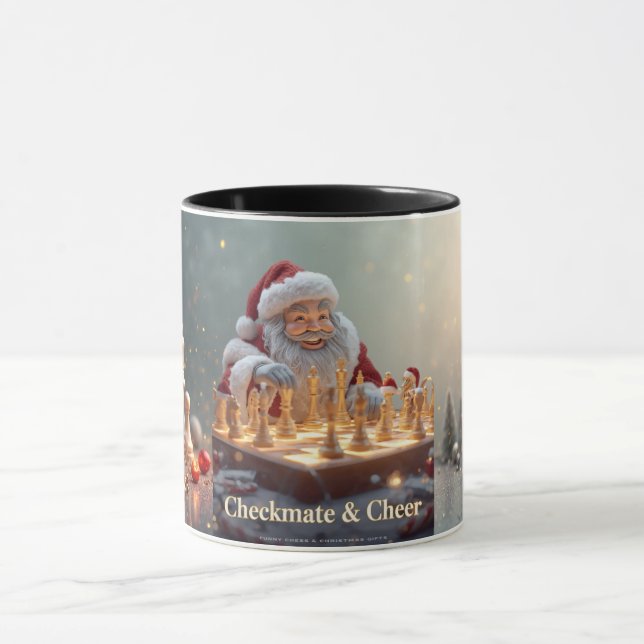 Santa’s Next Move – Funny Chess Christmas Mug for  (Center)