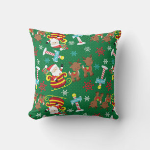 Santa’s North Pole Adventure Throw Pillow