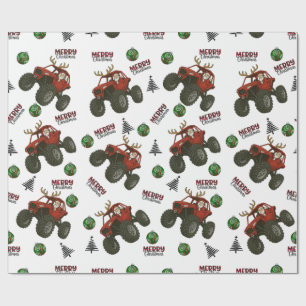 Santa’s Off-Road Christmas – Red ATV Holiday Wrapping Paper