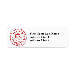 Santa’s Official List Santa Clause Sticker Stamp