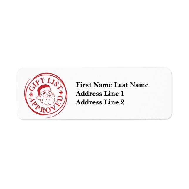 Santa’s Official List Santa Clause Sticker Stamp (Front)