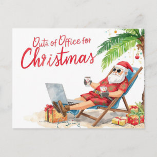 Santa’s Online Programmer Merry Christmas! Holiday Postcard