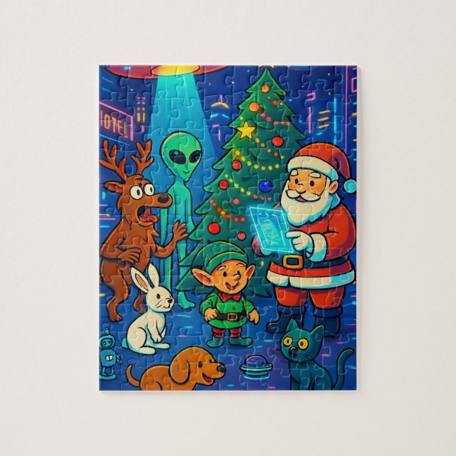 Santa’s Out-of-This-World Christmas Jigsaw Puzzle (Vertical)