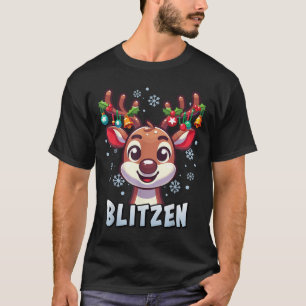Santa’s Reindeer Blitzen Xmas Group Costume T-Shirt