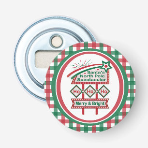 Santa’s Retro Marquee – Ho Ho Ho Merry & Bright Bottle Opener
