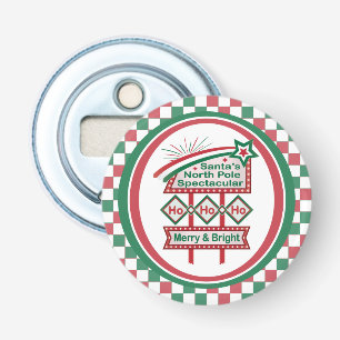 Santa’s Retro Marquee – Ho Ho Ho Merry & Bright Bottle Opener