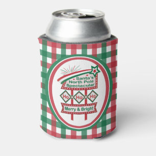 Santa’s Retro Marquee – Ho Ho Ho Merry & Bright Can Cooler